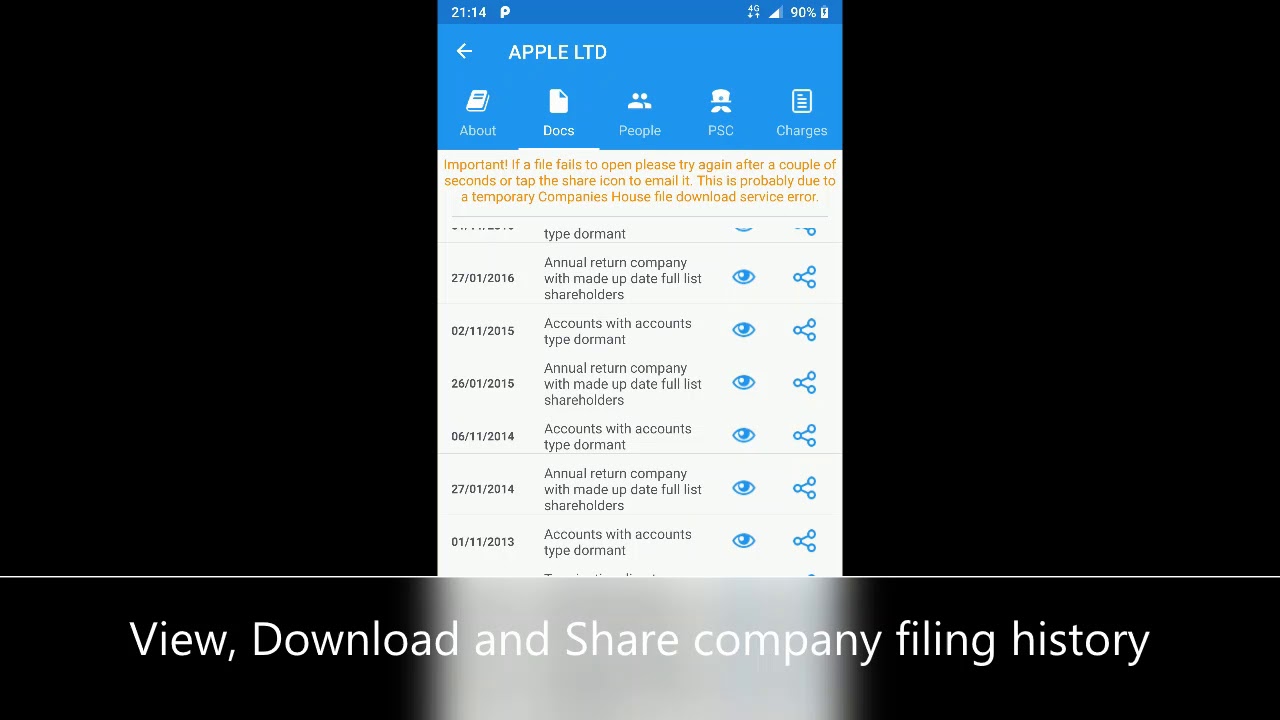 Fast Uk Company Search App Promo