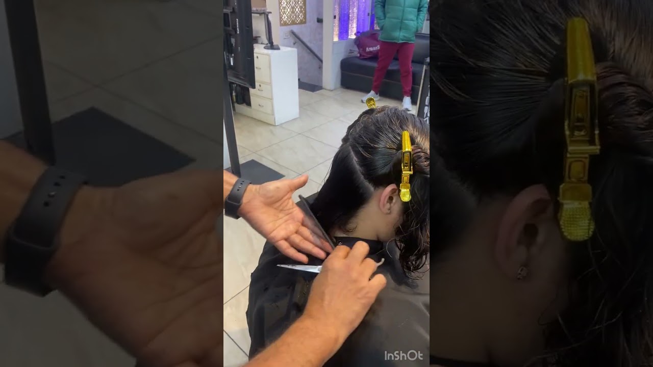 Transformation to Bob hairstyle 