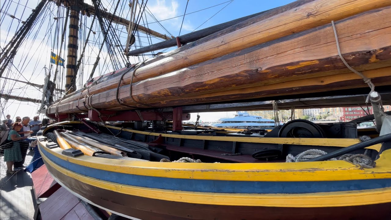 ARRIVAL / DOCKING AND INSIDE OF GOTHEBORG III (REPLICA) - WORLD LARGEST WOODEN SAILING SHIP