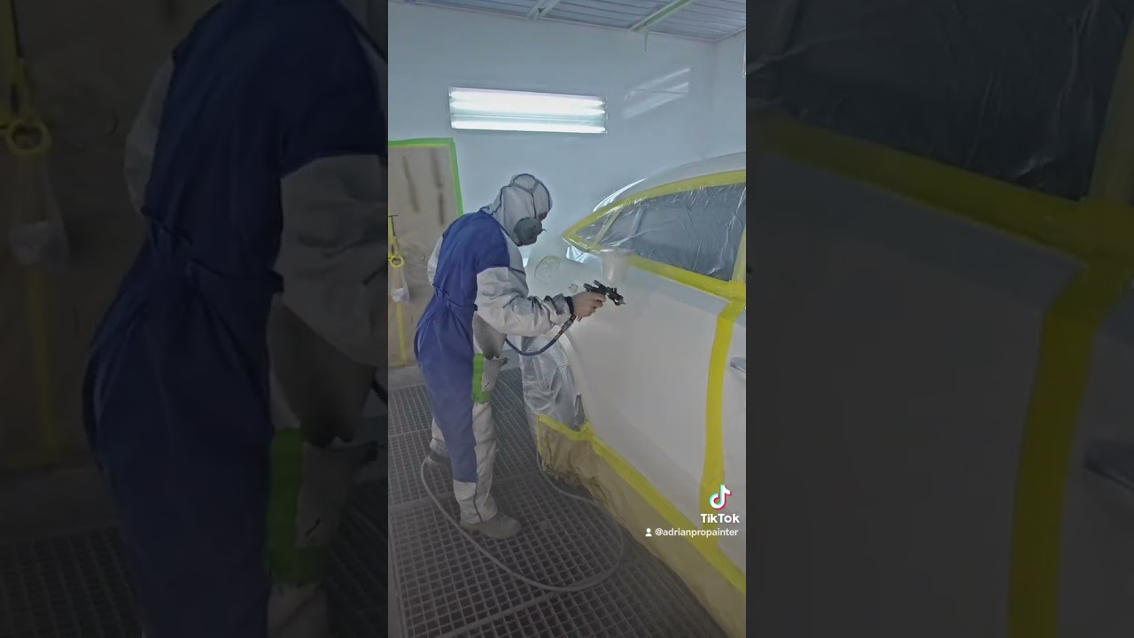 Vopsire Alb Perlat #vopsitorieauto #romania #blend #vopsitor