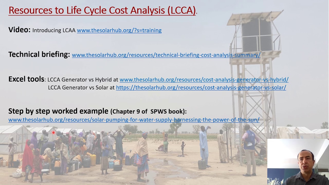 part 1 Solar Water Pumping   Introducing  Tools for Life Cycle Cost Analysis comparisions