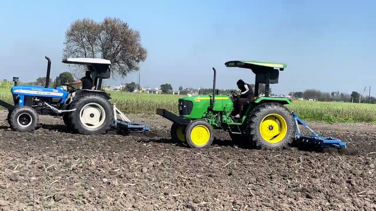 Holland 5620 and John Deere 5405 sira karta dekho kina kam and aa￼