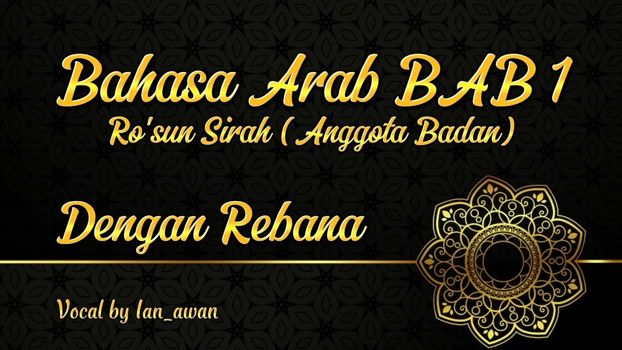 Ro'sun Sirah/ Syi'ir Roksun Sirah, Bahasa Arab BAB 1 Anggota Badan
