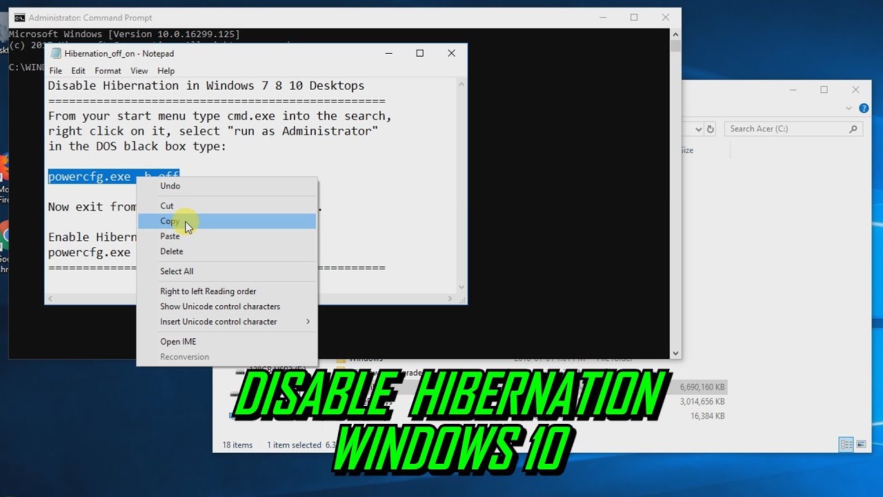 How to Disable Hibernation Windows10