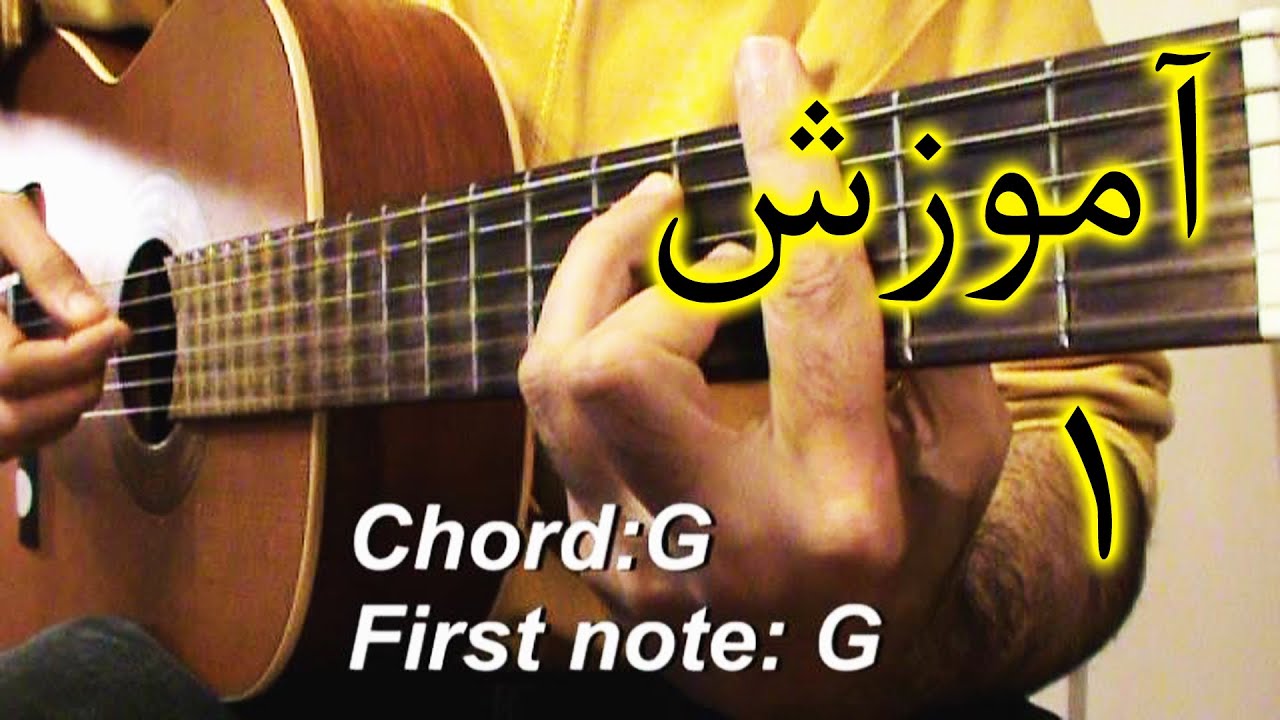 Persian guitar simple Arpeggio آموزش گیتار ایرانی ریتم آرپژ بخش یکم