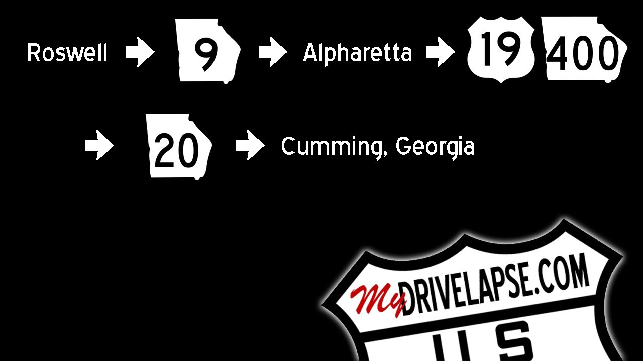 Roswell, Alpharetta, Cumming Georgia Time Lapse Drive