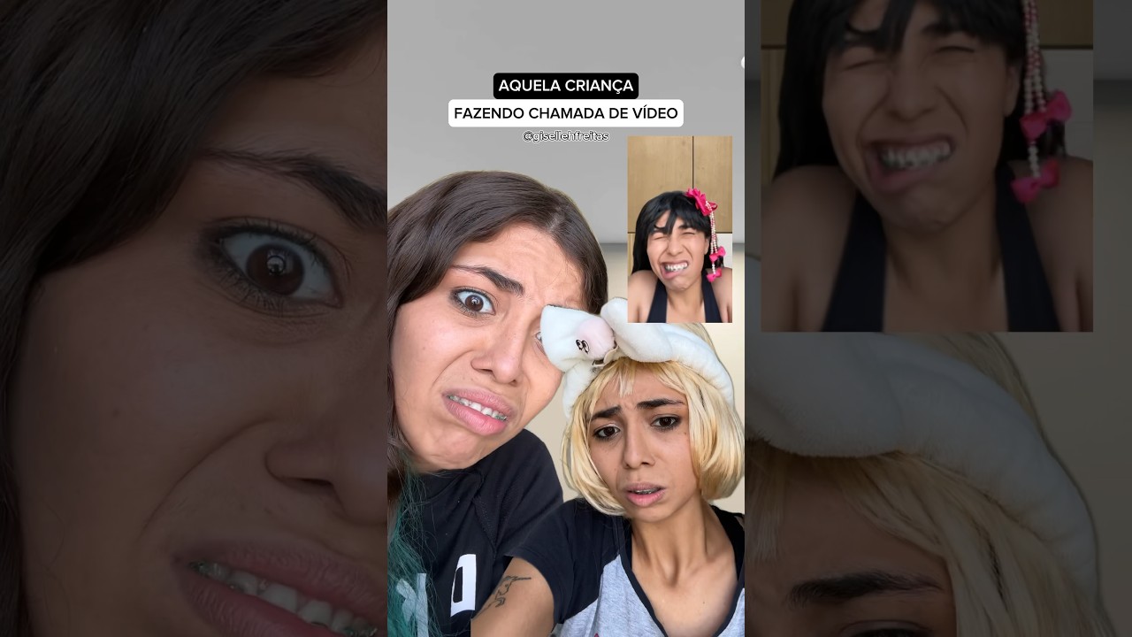 Aquela crian&ccedil;a fazendo chamada de v&iacute;deo - @gisellehfreitas #comedia #humor #comedy