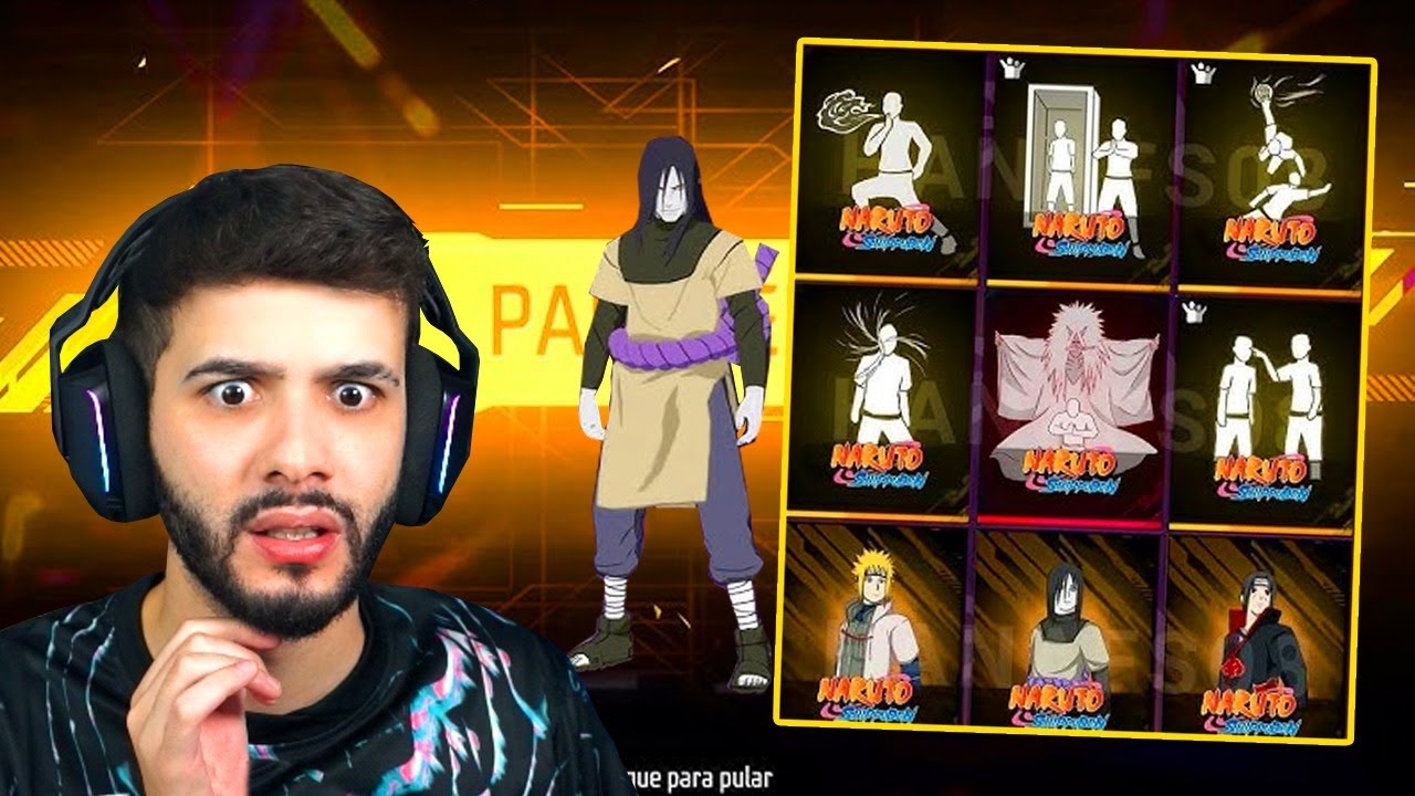 RAFÃO ABRIU O FREE FIRE NA ATUALIZAÇÃO DE NARUTO E SE SURPREENDEU!