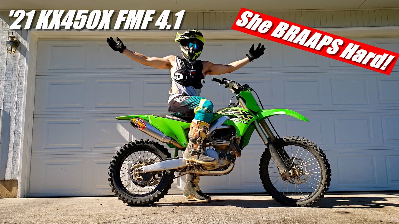 2021 KX450X Braaps Now! | FMF 4.1 RCT is Rowdy!... Trail Ripping and Sound Check