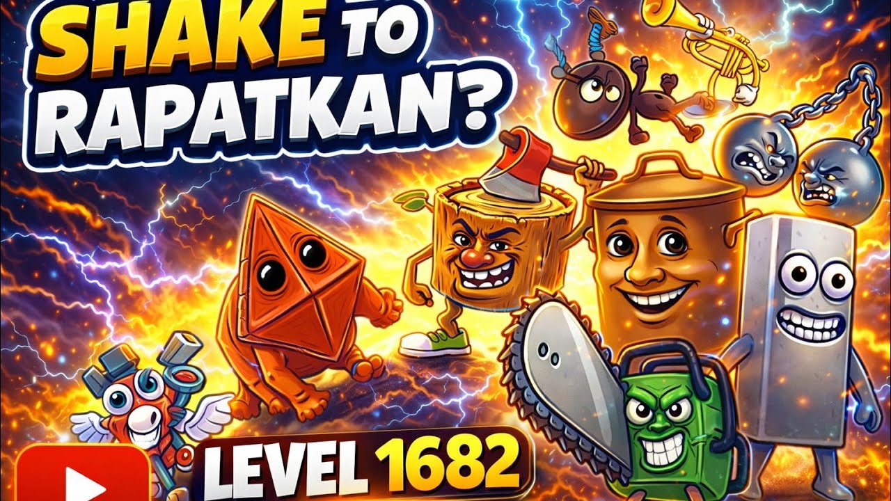 SHAKE SAMPAI RAPAT‼️ LEVEL 1682 GILA 😱 Game Merge Paling Rusuh#brainroat