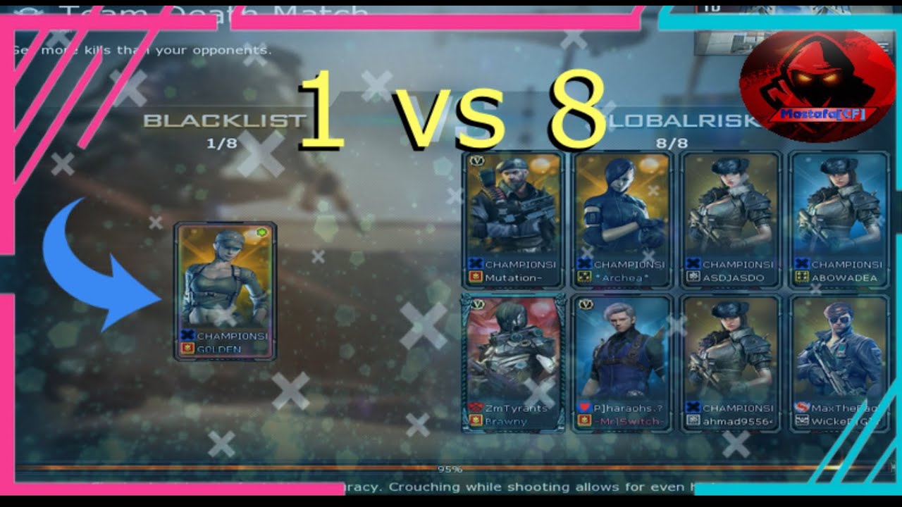 لعبت جيم 1vs8 كلو ضحك 😂 ⚫️ كانت مجزرة 😂💪 | Crossfire | كروس فاير
