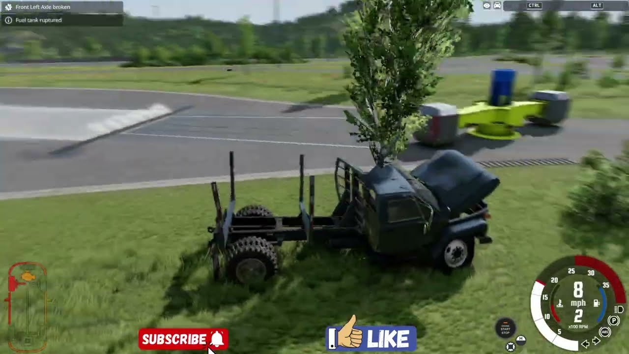 Wet Braking Test in BeamNG Drive 🚗💦 Realistic Physics, Slippery Road & Stopping Distance