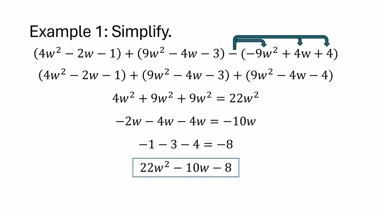 Simplifying a sum or difference of three univariate polynomials