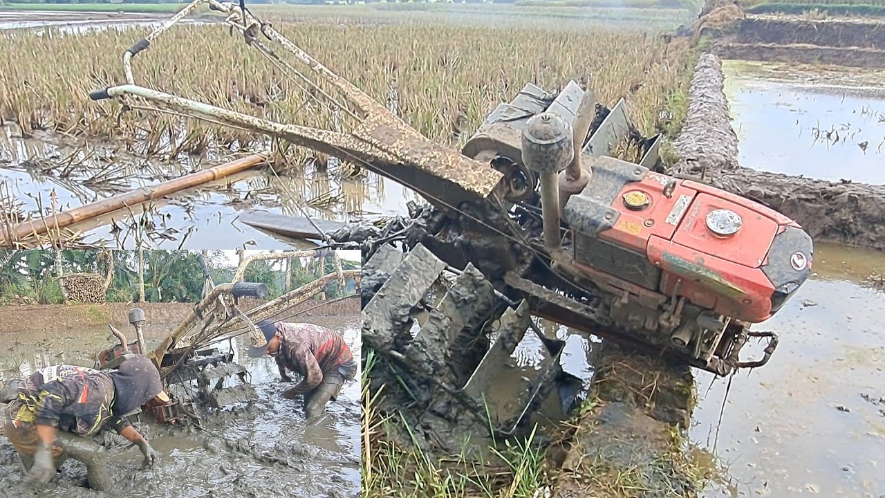 Si unyil kewalahan...!! Traktor zeva di lahan dalam