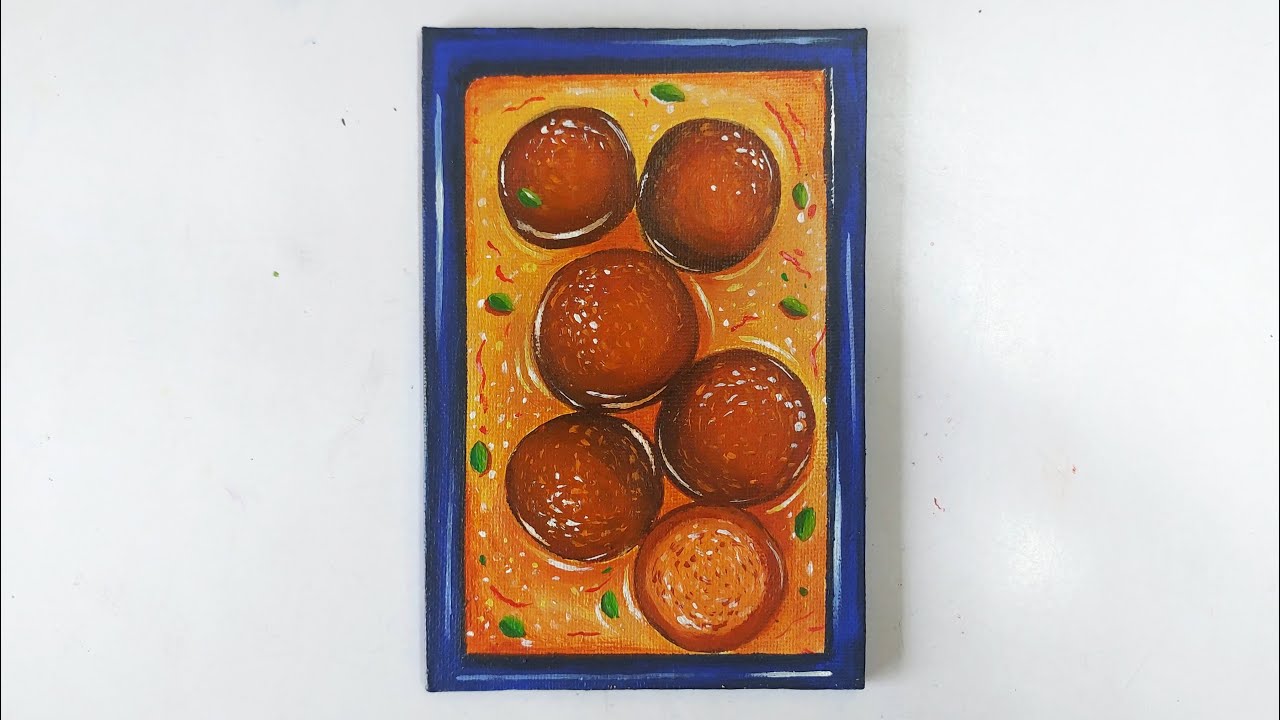 GULAB JAMUN PAINTING/ ACRYLIC PAINTING/ PAINTING TUTORIAL