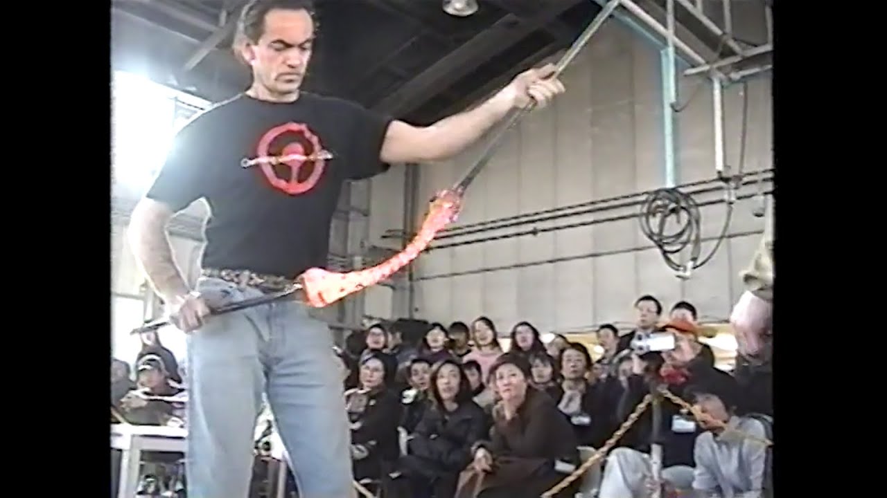 Demonstration by Andrea Zilio – Large Lace Glass Bowl　レースガラスの花瓶 制作デモ by アンドレア・ジィリオ氏
