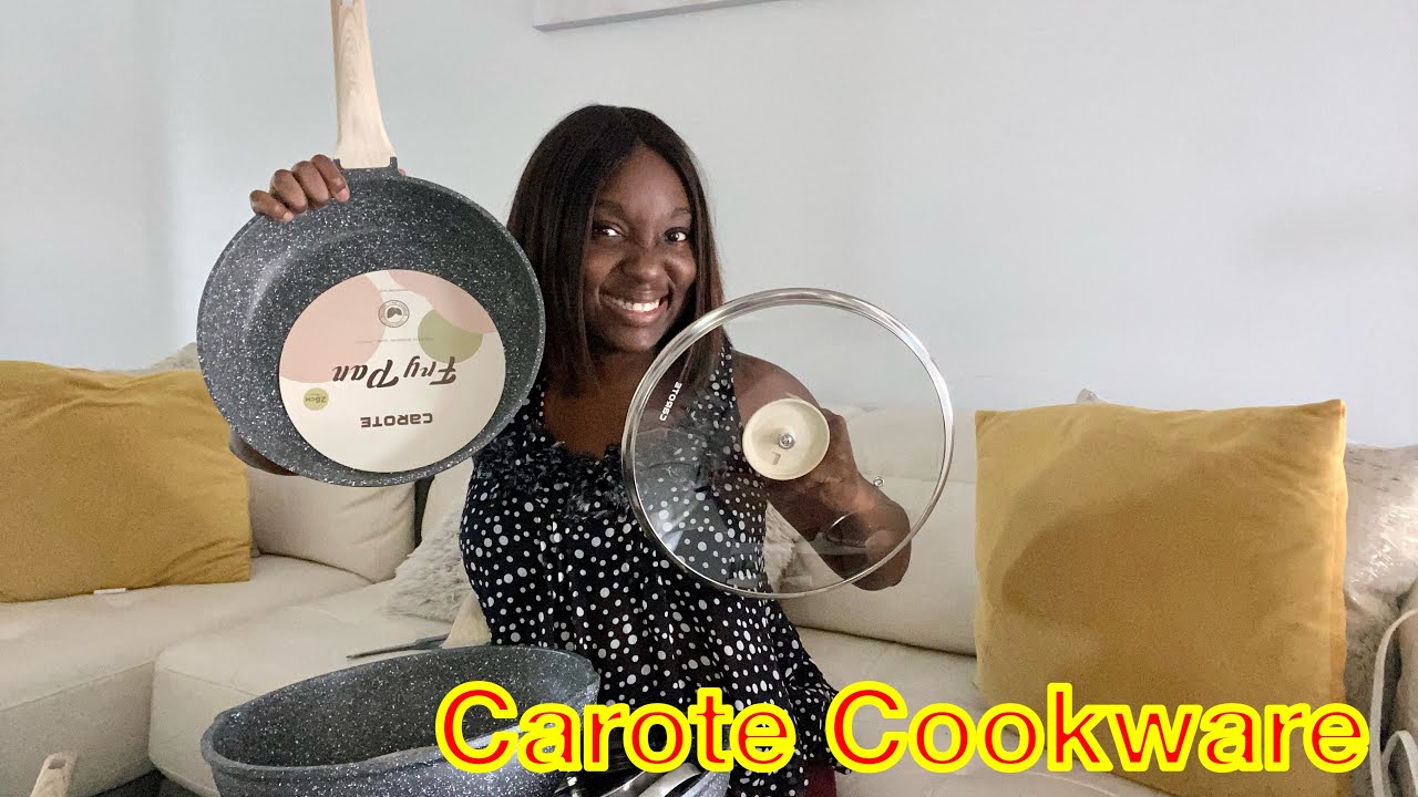 Unboxing Carote 10Pcs Nonstick Cookware Pots and Pan Set
