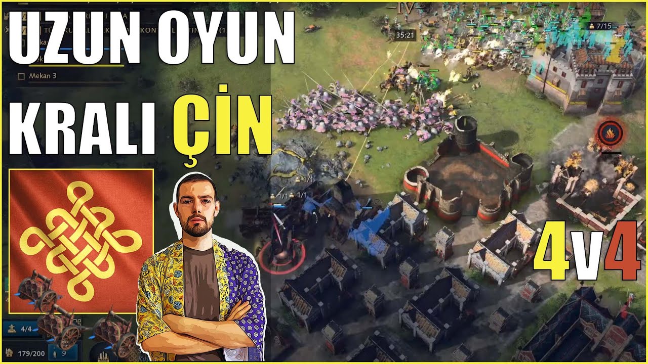 DERE TEPEDE UZUN ÇİN MAÇI - ÇİN 4v4 Dereceli | AoE4 Takımlı Oynayış