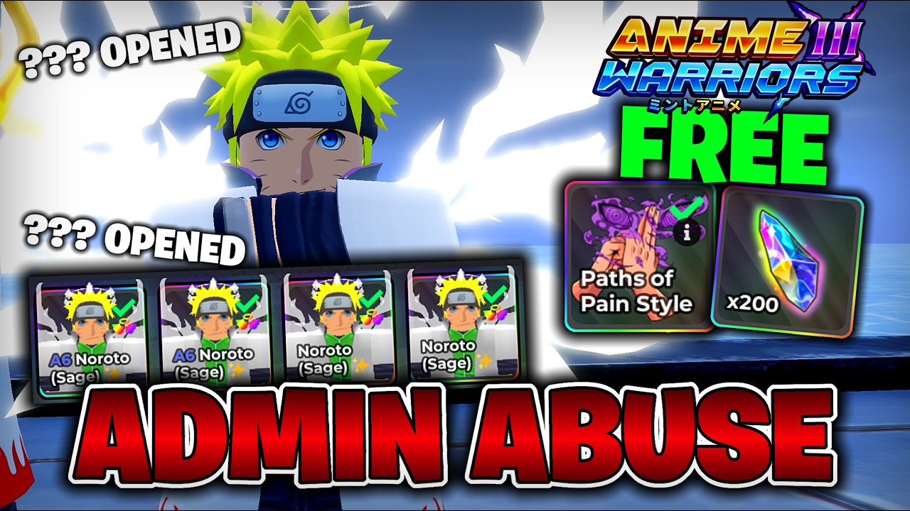 ADMIN ABUSE In Anime Warriors 3... I got the Best Weapon because of this! Here's What Happened!