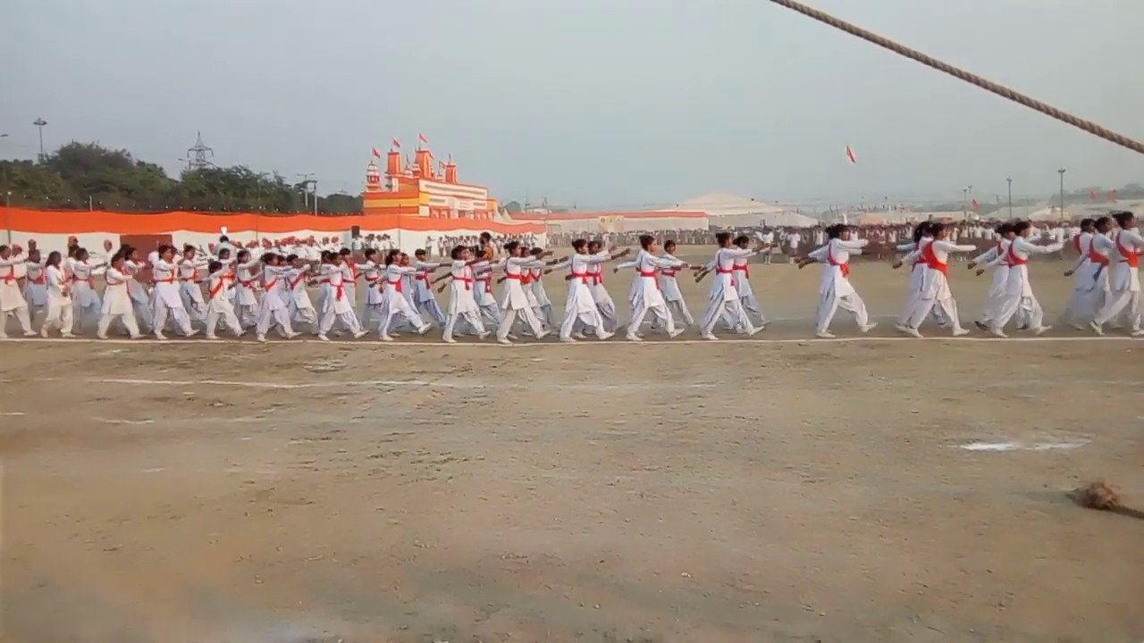परेड अंतर्राष्ट्रीय आर्य महासम्मेलन दिल्ली  आर्य वीर दल एवं आर्य वीरांगना व्यायाम  दल अक्टूबर 2018