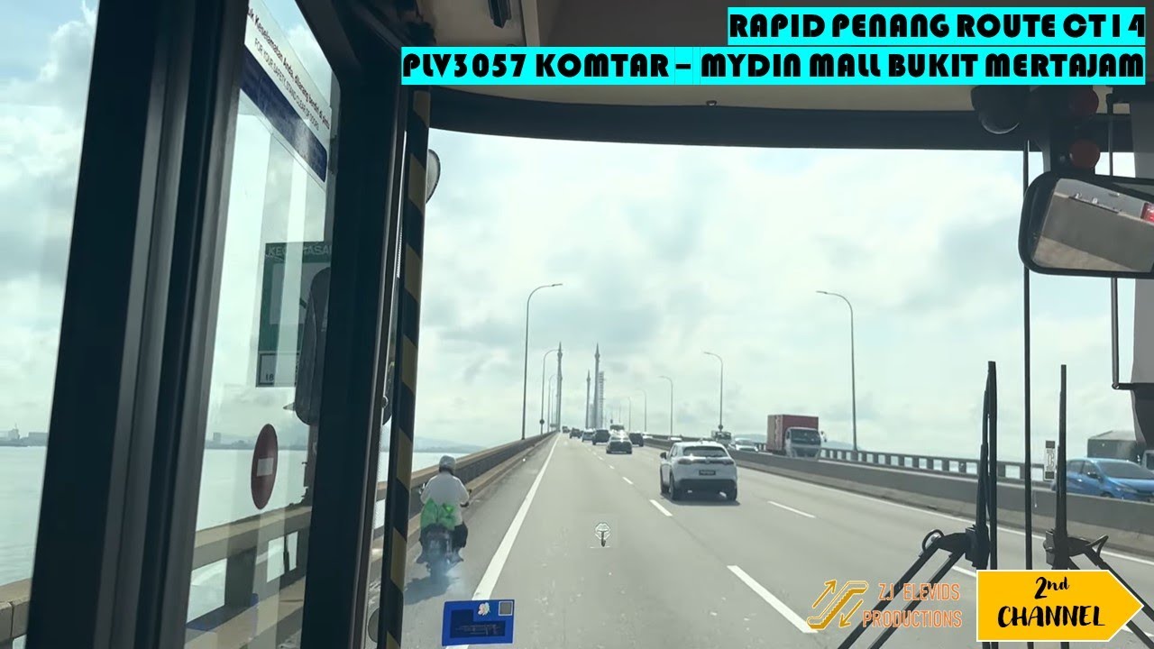 【Rapid Penang Route CT14】Scania K250UB Bus PLV3057 Ride From KOMTAR to Mydin Mall Bukit Mertajam