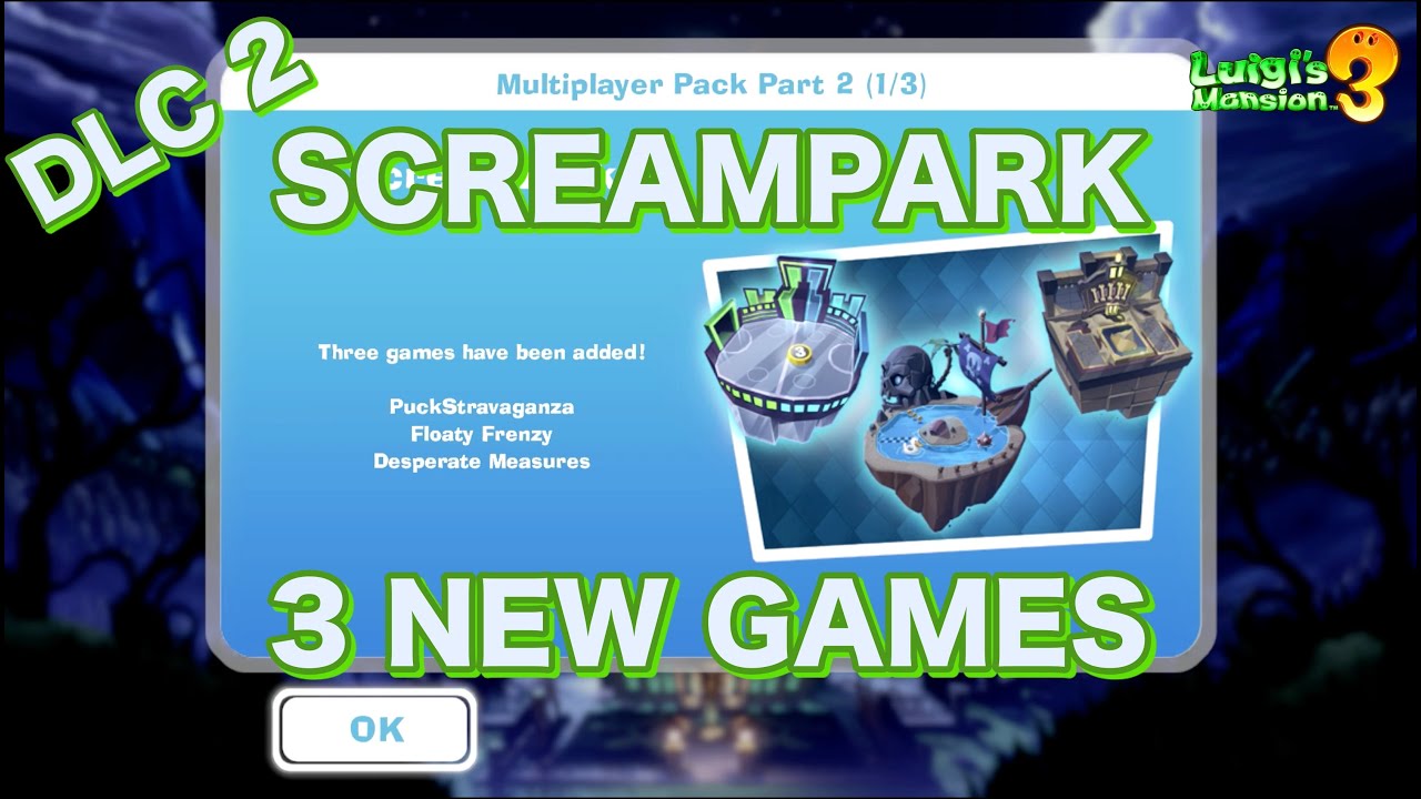 Luigi's Mansion 3 👻 - DLC Pack 2 (Multiplayer Pack Part 2) Scream Park New Games