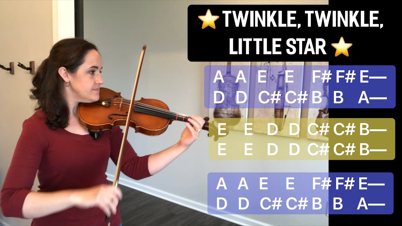 Как играть Twinkle, Twinkle, Little Star на скрипке — очень простое руководство (тональность ля)