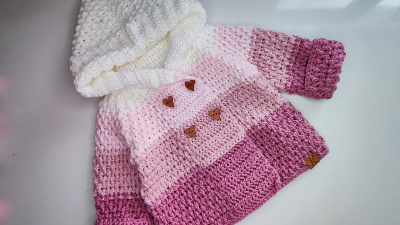 Crochet #78 How to crochet girls/boys baby coat / Part 1