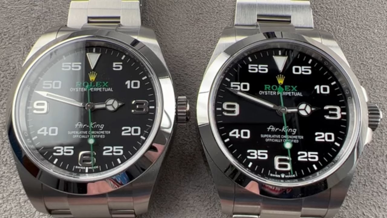 Обзор и сравнение Rolex против Rolex Air King: новые и старые модели 126900 и 116900