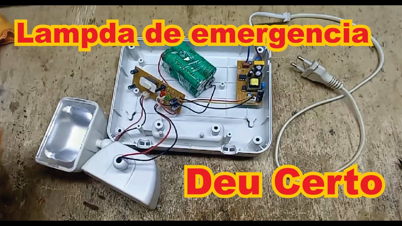 Como consertar lampada de emergência