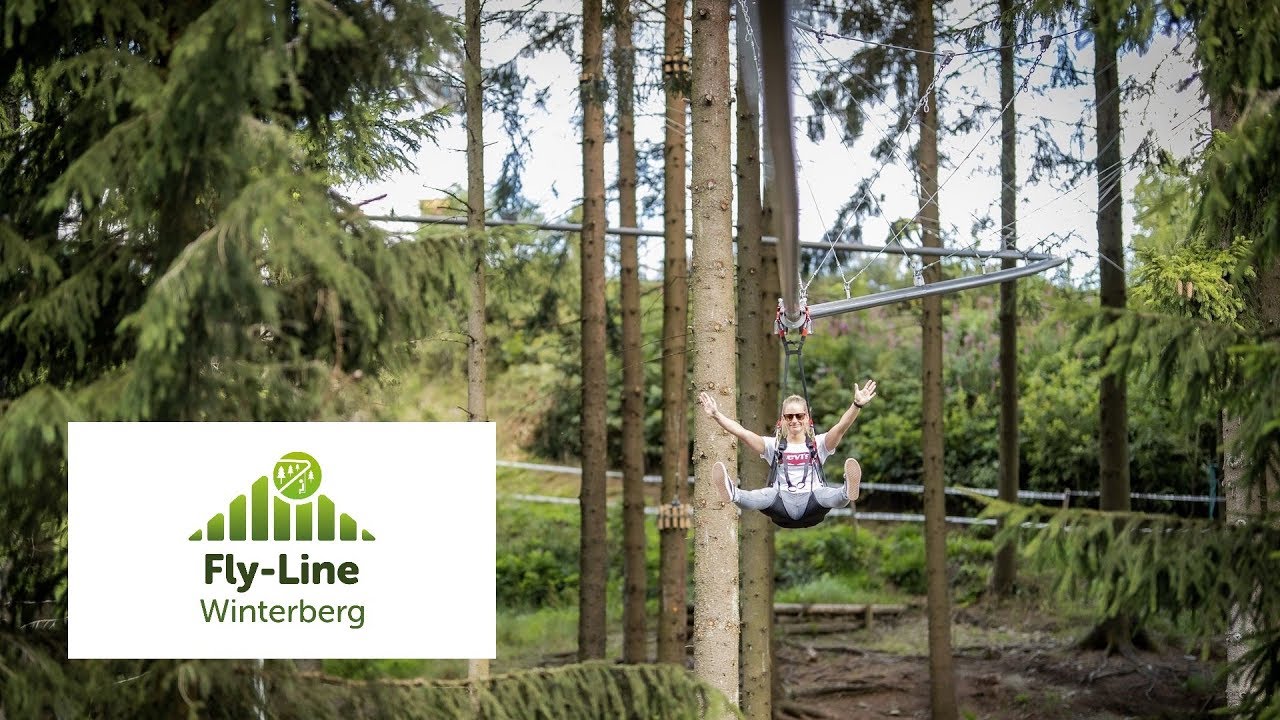 Flug über den Bikepark Winterberg - Die Fly-Line am Erlebnisberg Kappe!