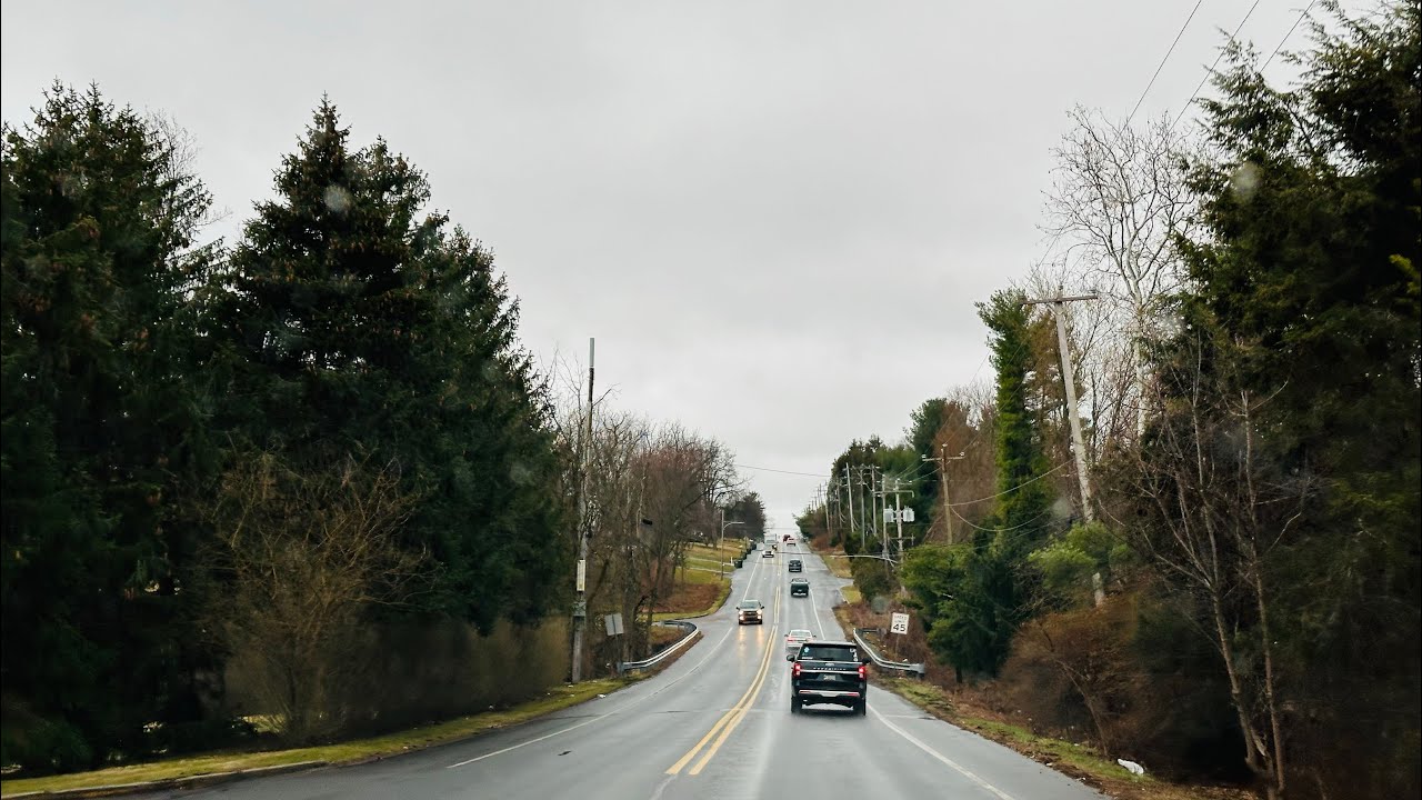 Rainy weather driving Bucks county Pennsylvania #pennsylvania #buckscounty #raindrive 