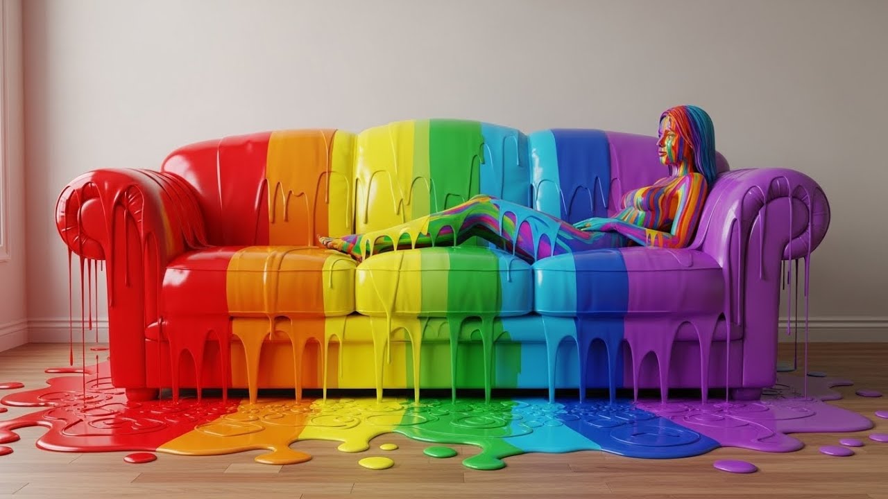 Which Couch Melts the Most? 🛋️✨ Dreamy Oddly Satisfying AI ASMR Video