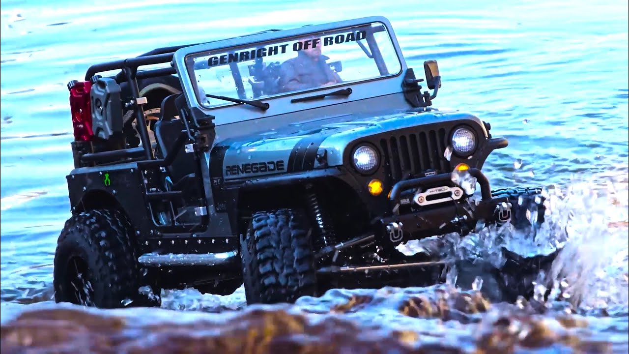 Axial SCX10 III Jeep CJ-7 with H-Tech Custom Creek Rock Crawling  #offroad #rc #4x4