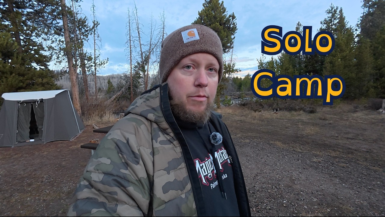 Solo Tent Camp in Early Winter