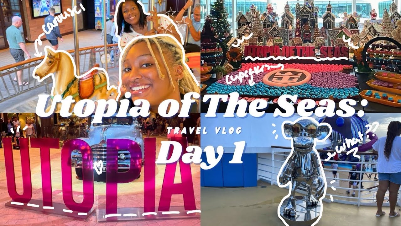 Day 1 on Utopia of the Seas 🚢 | Royal Caribbean Sail Away + Room Tour!