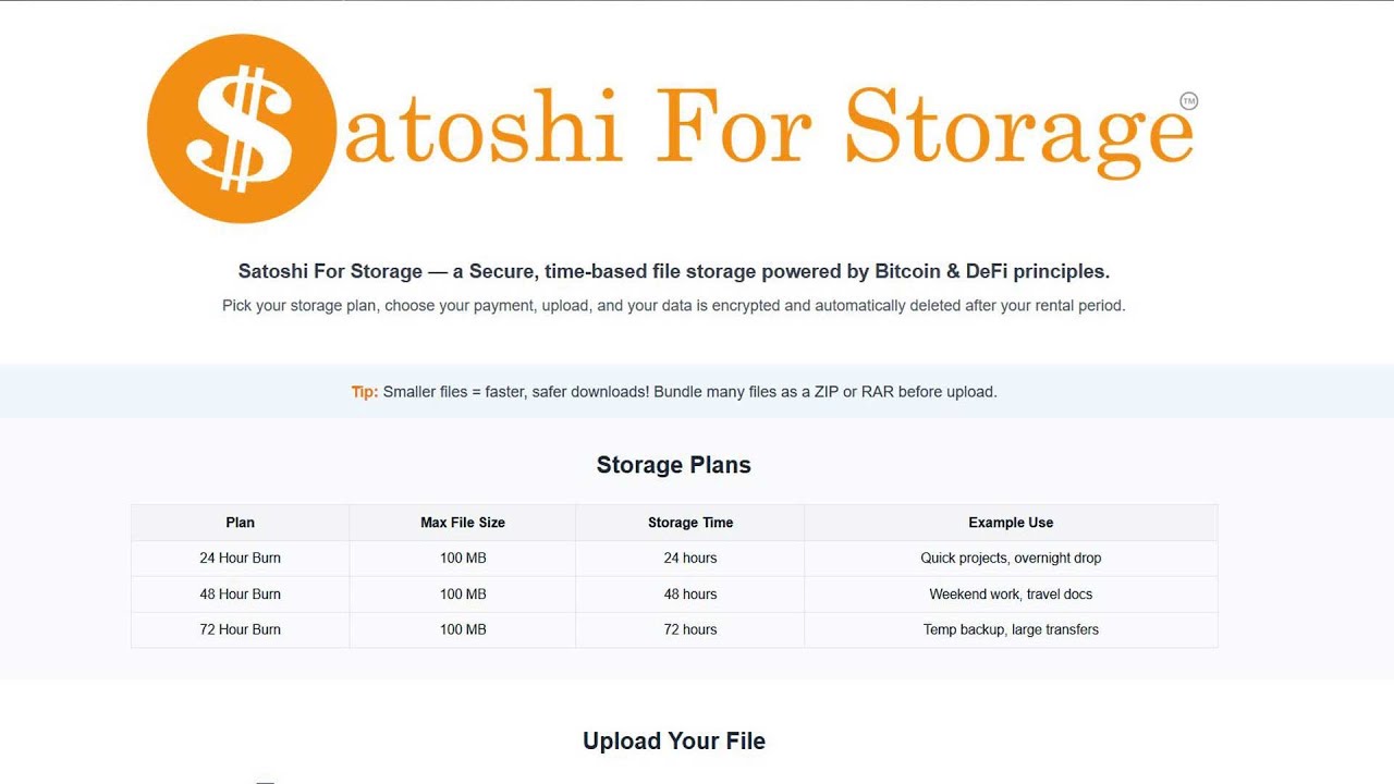 Satoshi For Storage: Bitcoin-Powered Decentralized File Storage (IPFS + BTCPay + Lightning)