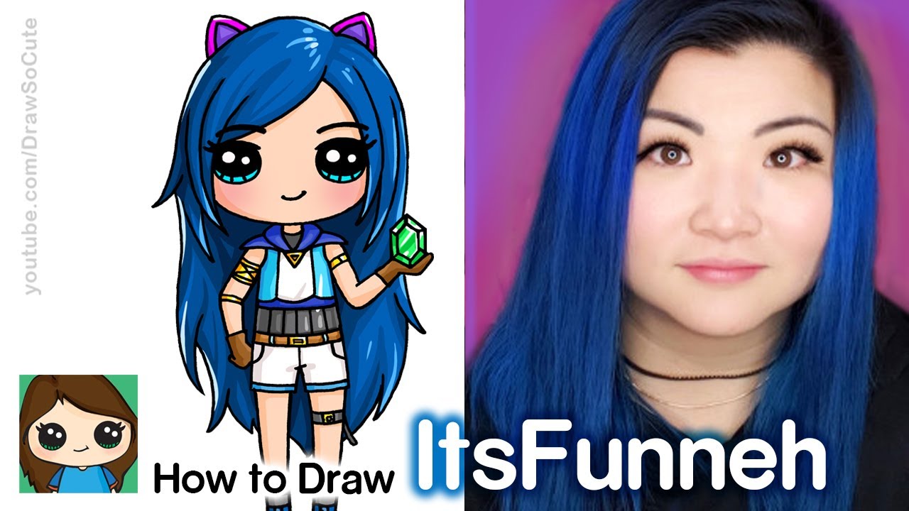 How to Draw ItsFunneh | Famous YouTuber