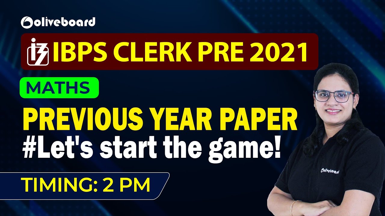 IBPS Clerk Maths 2021 | IBPS Clerk Pre Maths Previous Year Question Paper 2021 #Let's_start_the_game