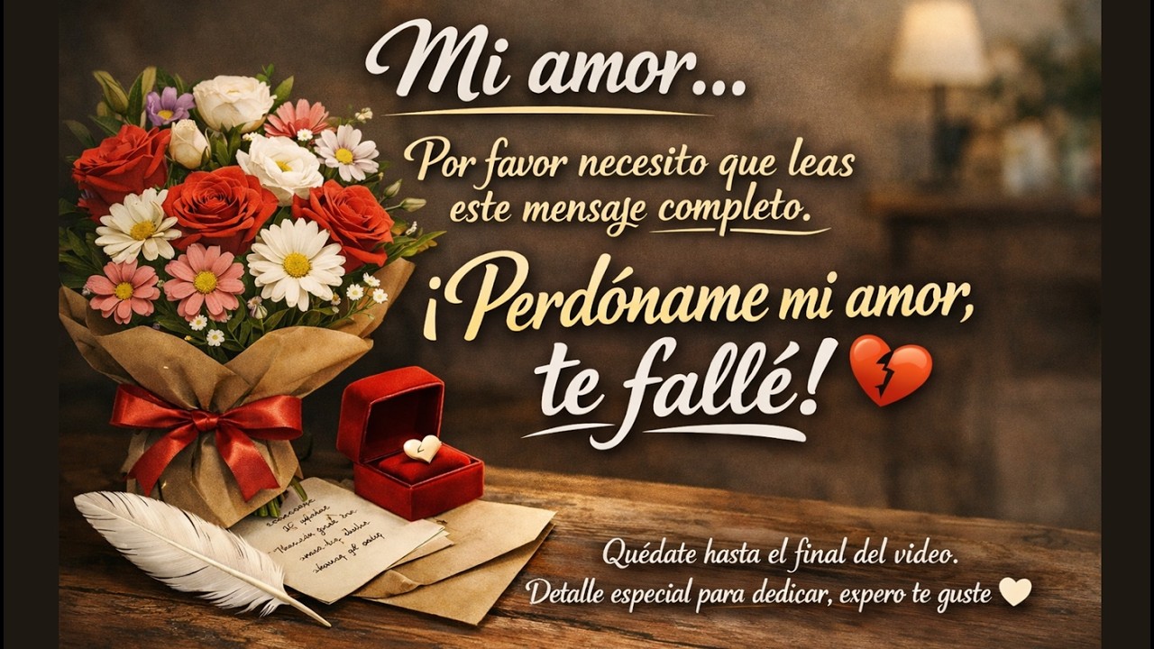 💌 Mi amor… necesito hablar contigo con calma (Perdón) ❤️‍🩹