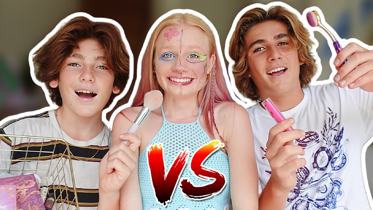 BOYS do my makeup challenge! *Teo VS Kai*