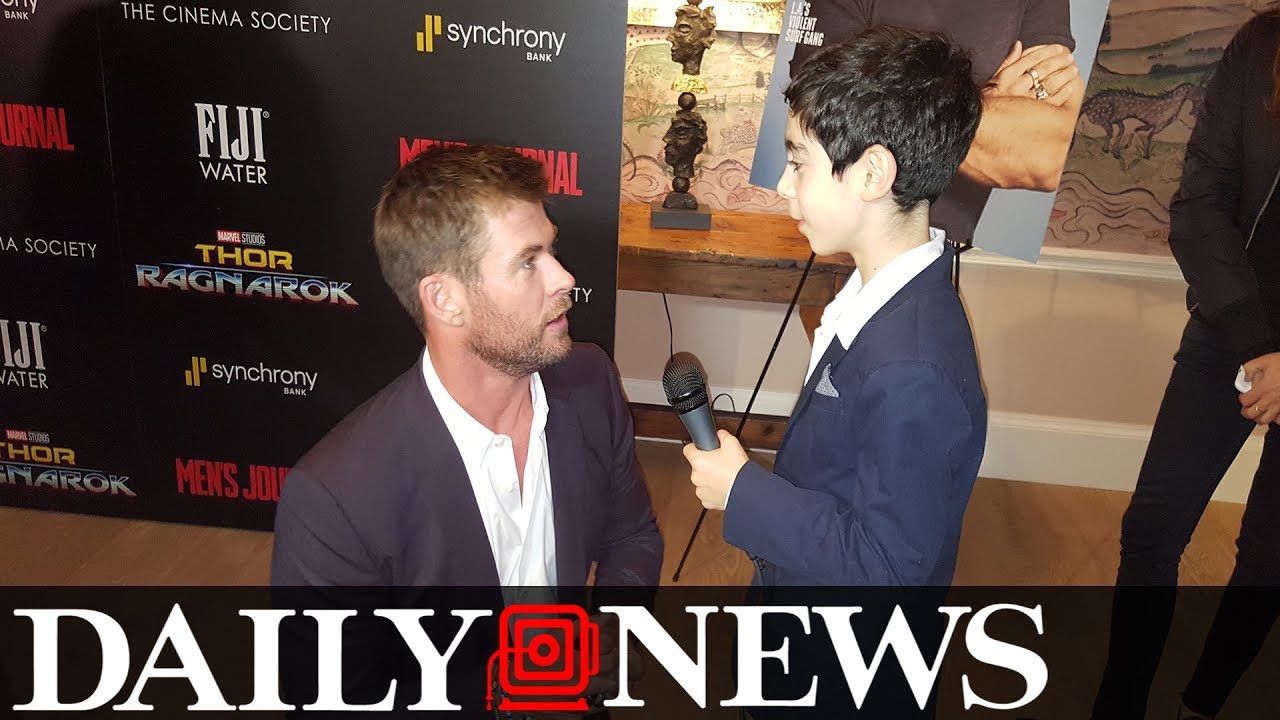 'Ragnarok' red carpet with Daily News kid reporter