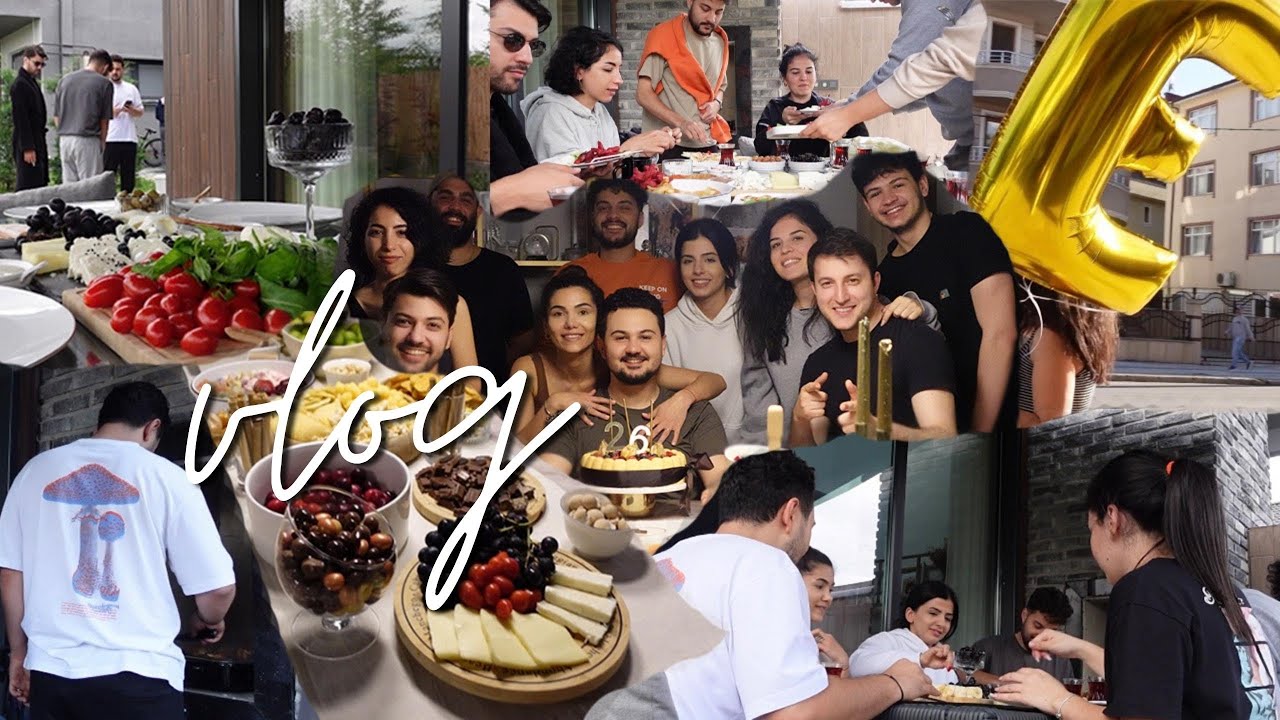 8 KİŞİ YATILI MİSAFİRLİ EV PARTİSİ | MANGAL YAPTIK | ESAD'IN DOĞUM GÜNÜ | KALABALIK KAHVALTI SOFRASI