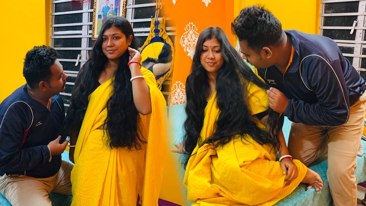 Longhair play with sales man ￼|| hair play by man  || story video don’t miss it💥😢