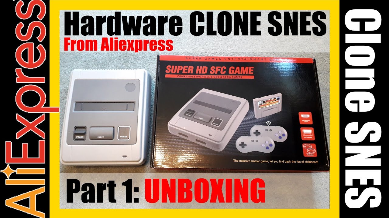 Pt.1: Hardware Clone SNES Super Nintendo Famicom - Aliexpress Unboxing