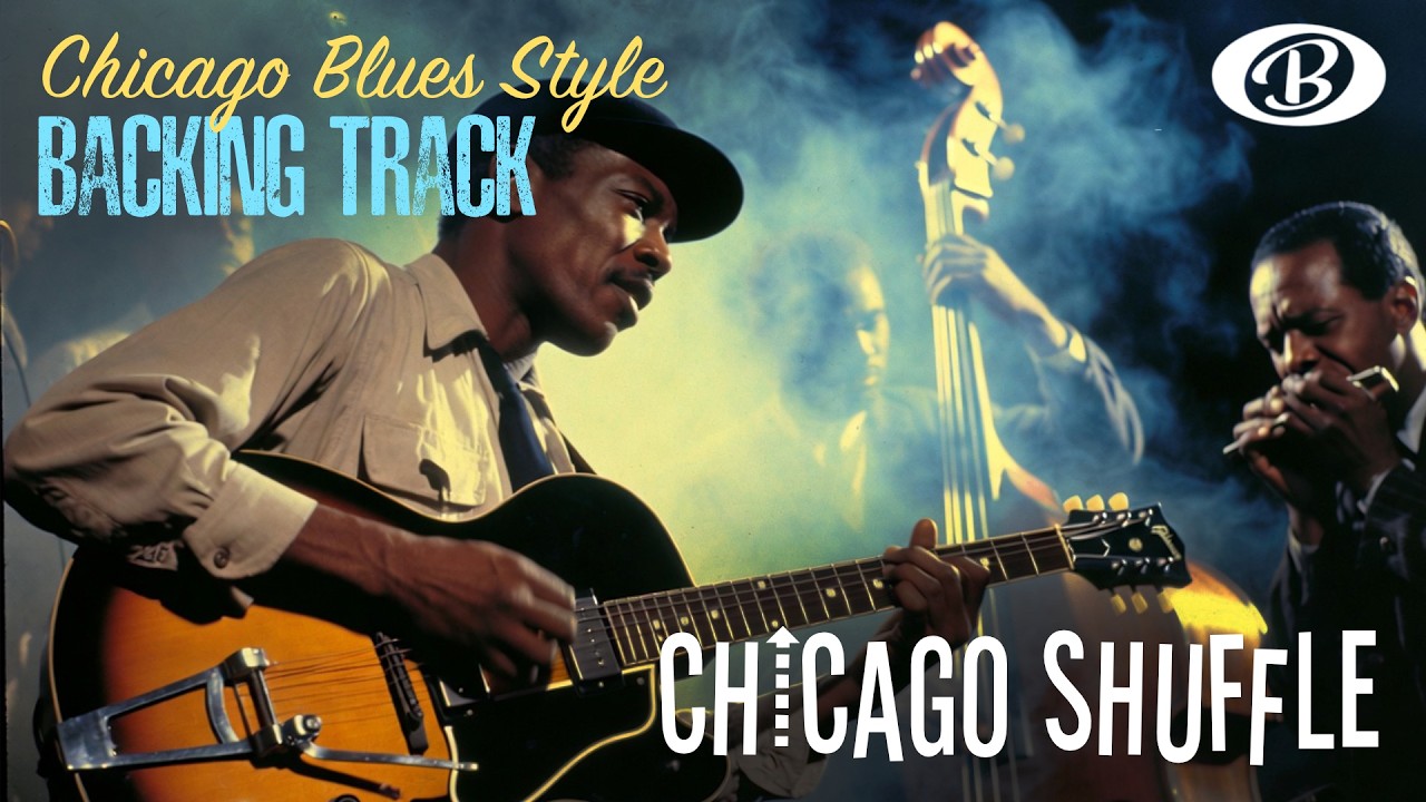 Classic Chicago Shuffle backing track in A | a tight, swinging mid-tempo blues shuffle!