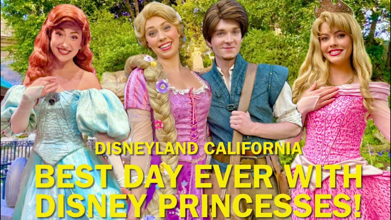 Rapunzel, Flynn Rider, Ariel & Sleeping Beauty: BEST Day Ever With Disneyland Princesses! #disney 