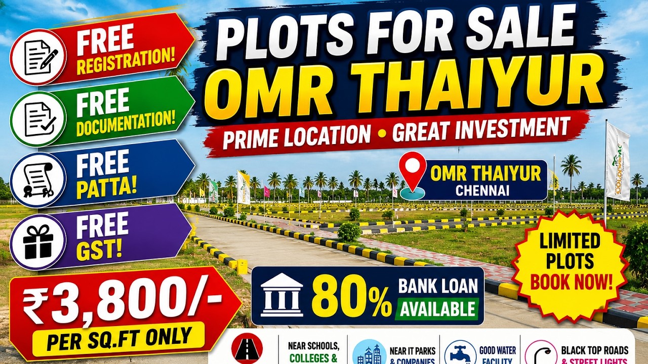 🏡 Plot for Sale in OMR Chennai | Low Budget Residential Plots | Prime Location & Best Investment