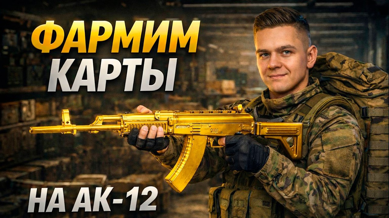 Нафармил Карты Золотого Карпа ➤ Забрал скин на АК12 !тг !бп !донат ➤ Arena Breakout Infinite