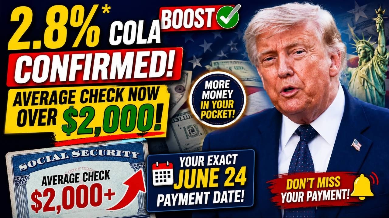 📢Подтверждена прибавка 2,8% к пособиям! Средний чек Social Security теперь выше $2000 &mdash; точная да...